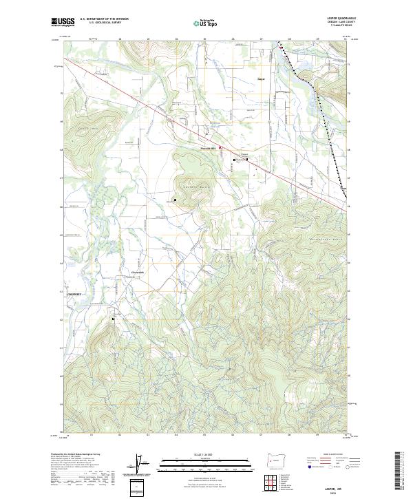 Jasper, OR — USGS 7.5-minute topo (2023)