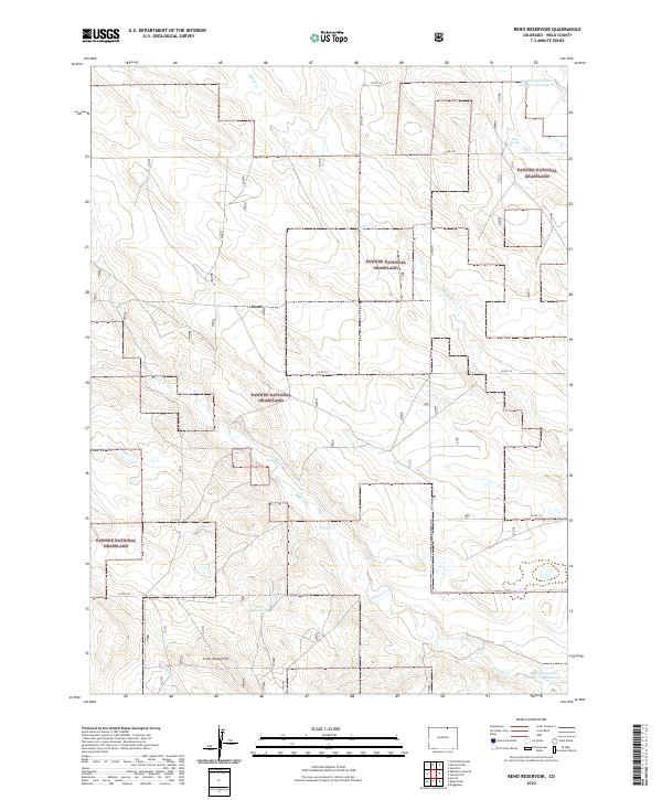 Reno Reservoir, CO — USGS 7.5-minute topo (2022)