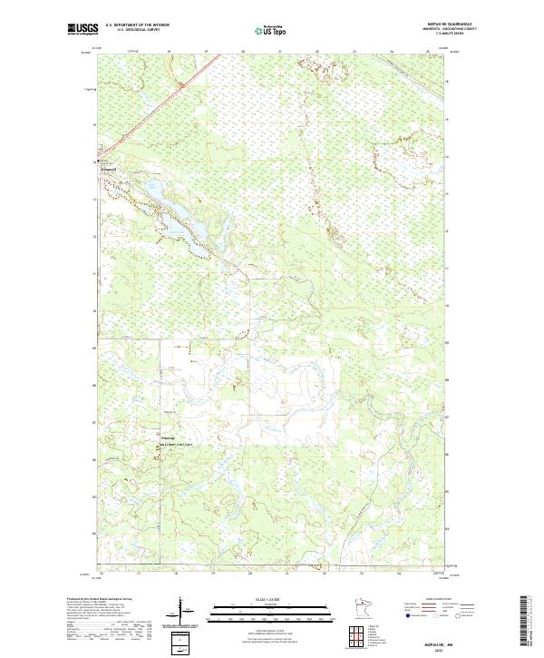 Mizpah NE, MN — USGS 7.5-minute topo (2022)