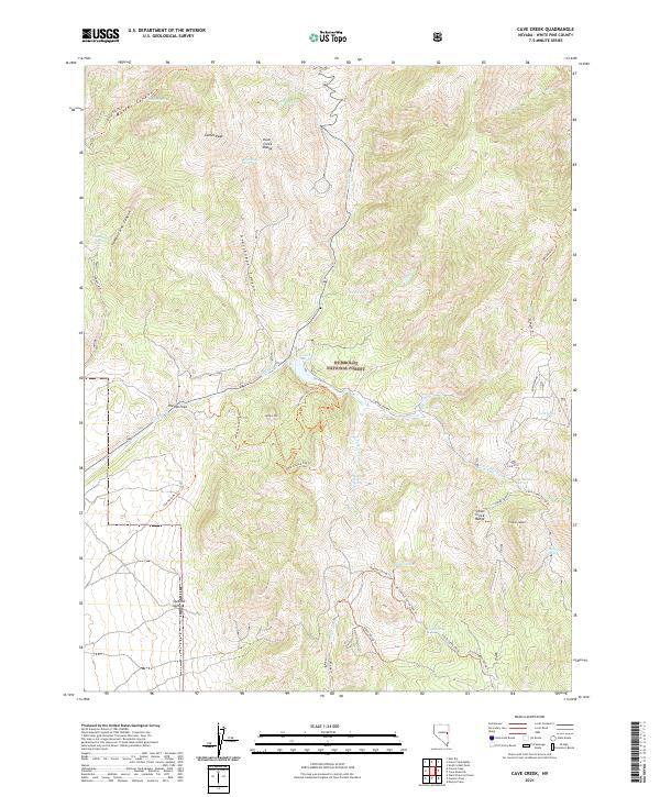 Cave Creek, NV — USGS 7.5-minute topo (2021)
