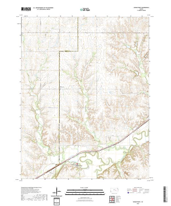 Cedar Point, KS — USGS 7.5-minute topo (2022)