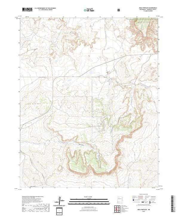 Mesa Portales, NM — USGS 7.5-minute topo (2023)
