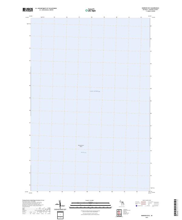 Emerson OE E, MI — USGS 7.5-minute topo (2023)