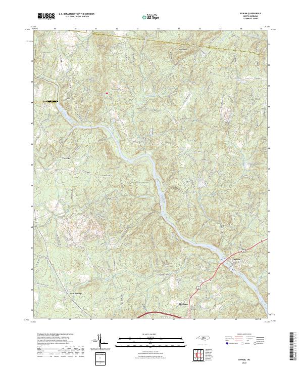 Bynum, NC — USGS 7.5-minute topo (2022)