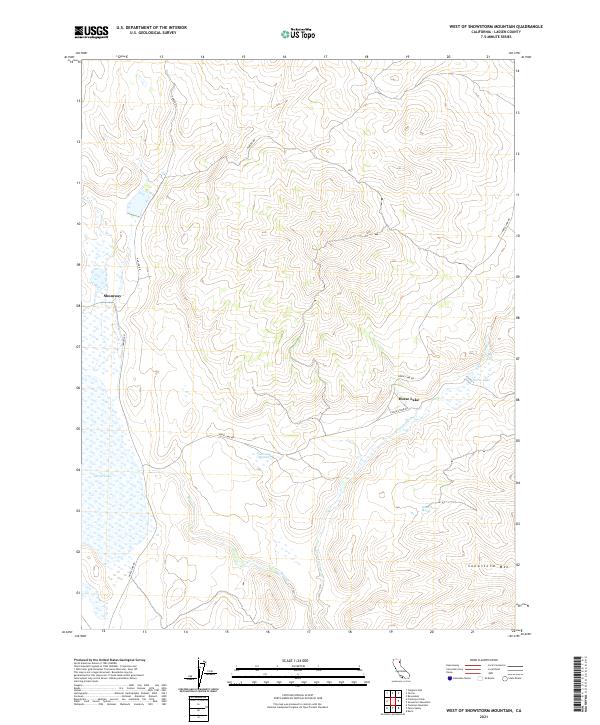 West of Snowstorm Mountain, CA — USGS 7.5-minute topo (2021)