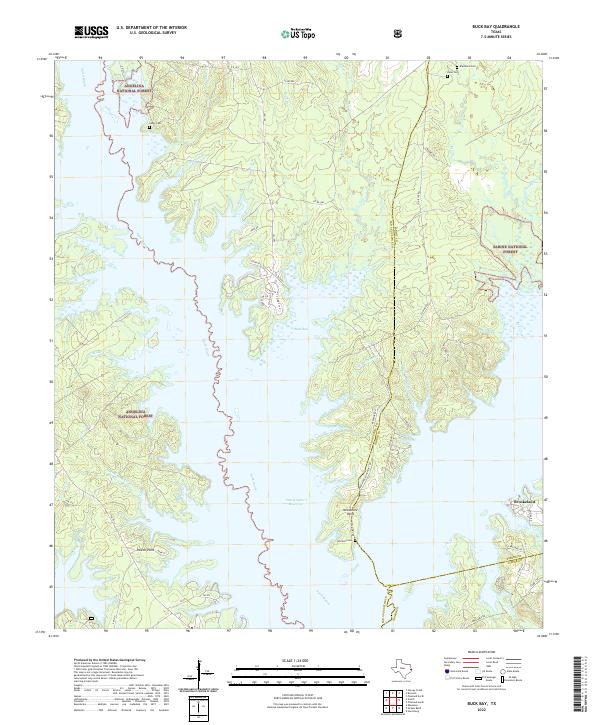 Buck Bay, TX — USGS 7.5-minute topo (2022)
