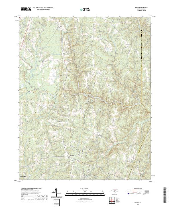 Wilton, NC — USGS 7.5-minute topo (2022)