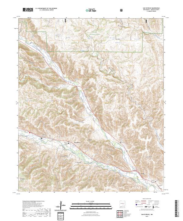 San Patricio, NM — USGS 7.5-minute topo (2023)