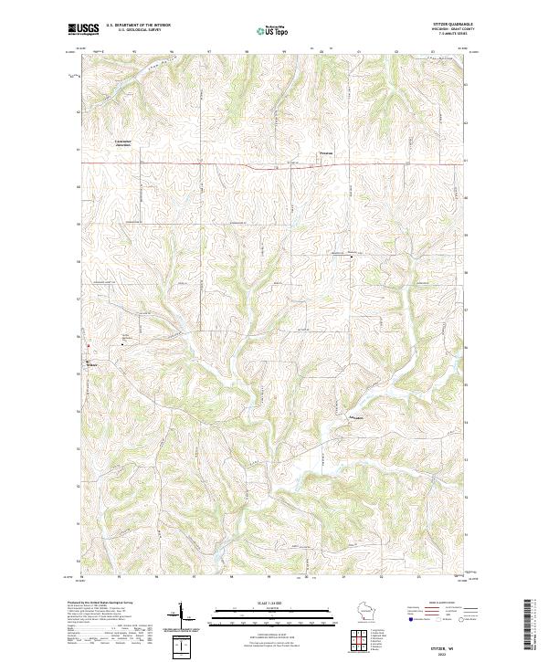 Stitzer, WI — USGS 7.5-minute topo (2022)