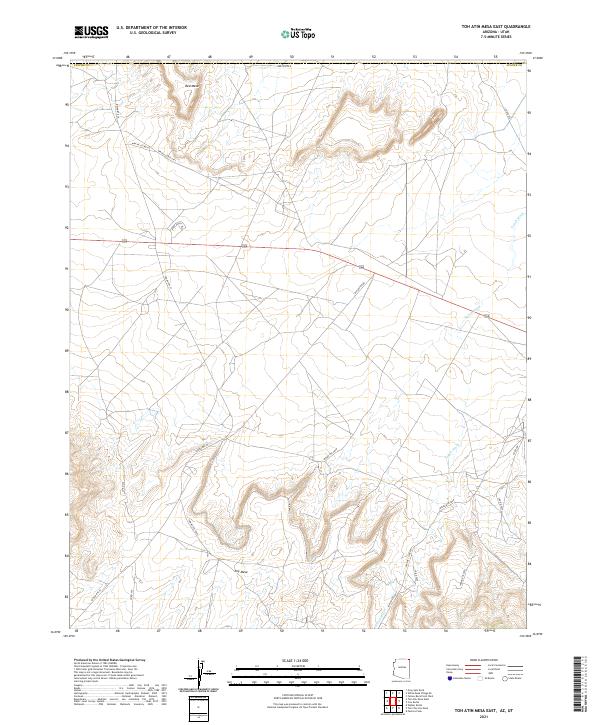 Toh Atin Mesa East, AZ-UT — USGS 7.5-minute topo (2021)