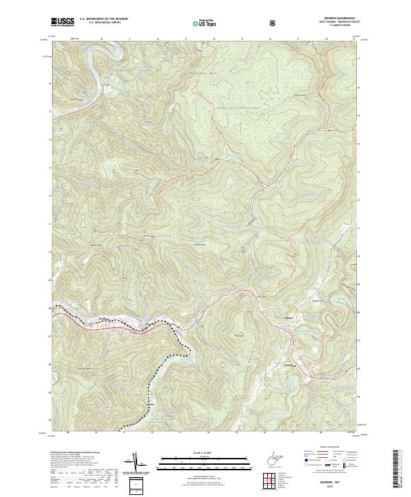 Bowden, WV — USGS 7.5-minute topo (2023)