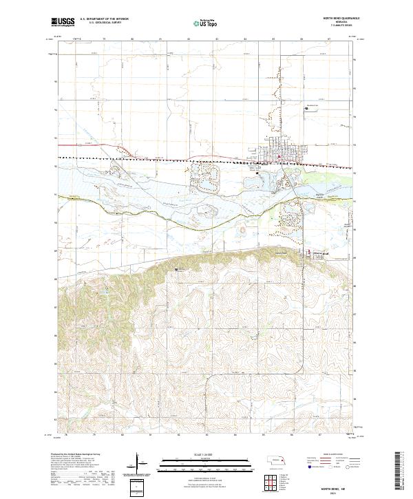 North Bend, NE — USGS 7.5-minute topo (2021)