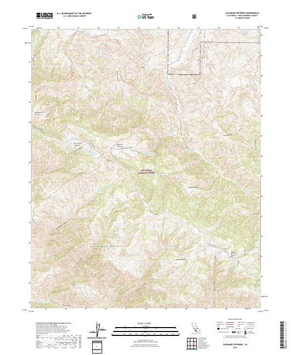 Salisbury Potrero, CA — USGS 7.5-minute topo (2021)