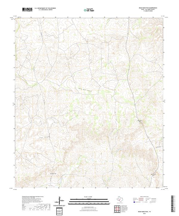 Dead Mans Pass, TX — USGS 7.5-minute topo (2022)