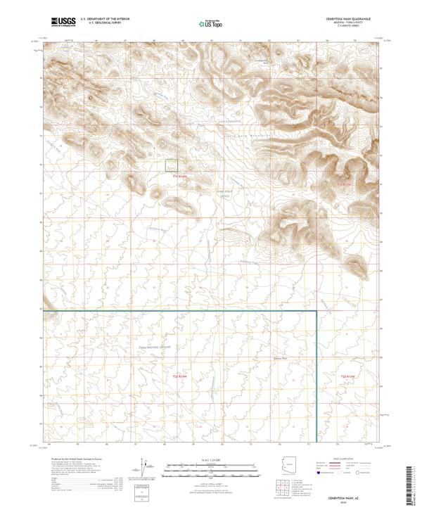Cementosa Wash, AZ — USGS 7.5-minute topo (2026)