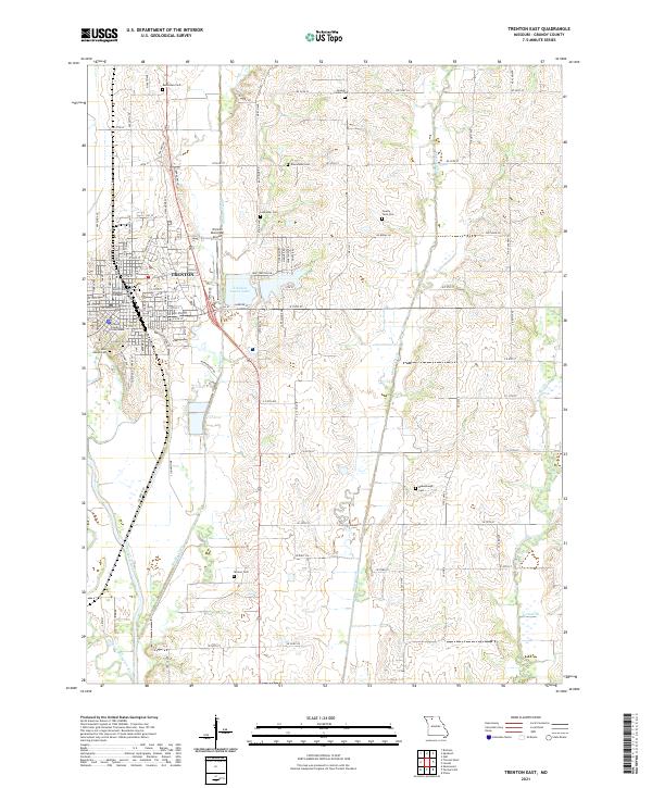 Trenton East, MO — USGS 7.5-minute topo (2021)