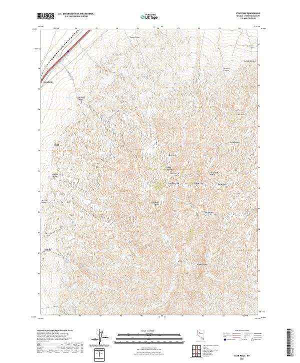 Star Peak, NV — USGS 7.5-minute topo (2021)