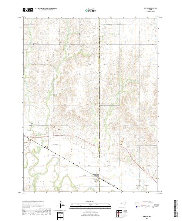 Simpson, KS — USGS 7.5-minute topo (2022)
