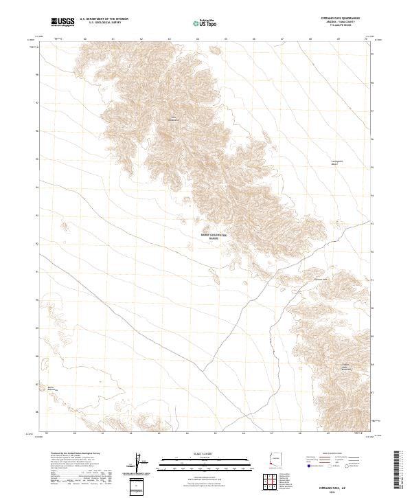 Cipriano Pass, AZ — USGS 7.5-minute topo (2021)