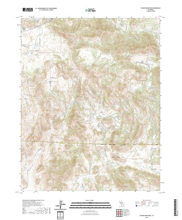 Tucker Mountain, CA — USGS 7.5-minute topo (2023)