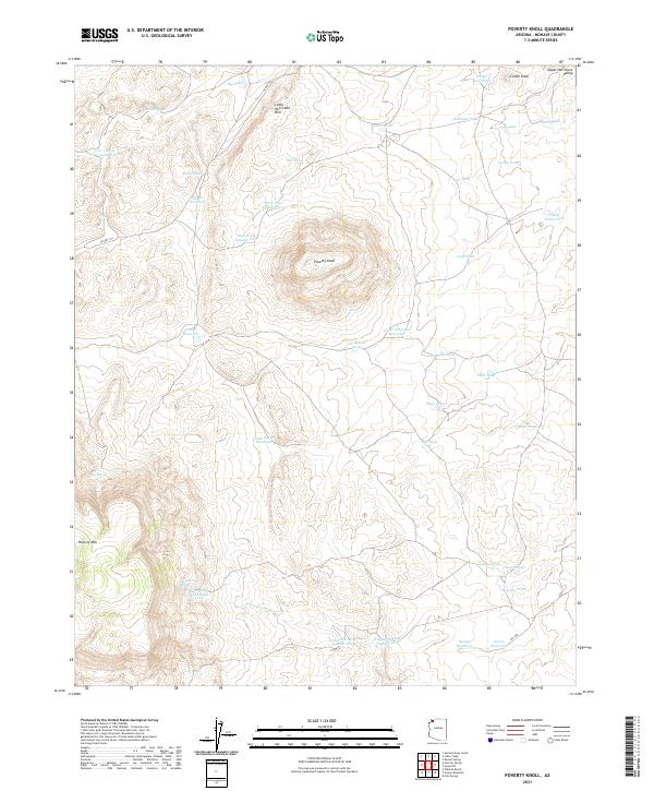 Poverty Knoll, AZ — USGS 7.5-minute topo (2021)