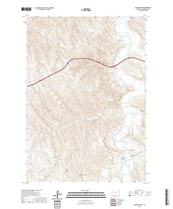 Juniper Draw, WY — USGS 7.5-minute topo (2021)