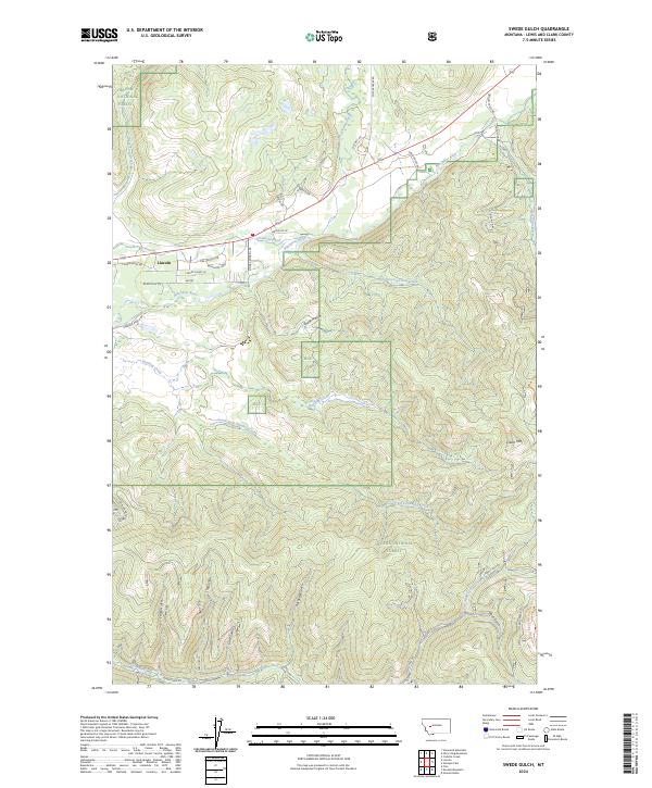 Swede Gulch, MT — USGS 7.5-minute topo (2024)