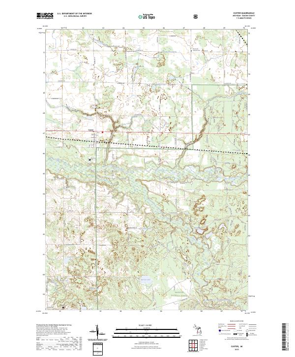 Custer, MI — USGS 7.5-minute topo (2023)