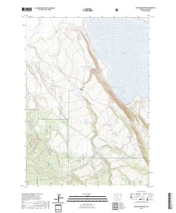 Duncan Reservoir, OR — USGS 7.5-minute topo (2024)