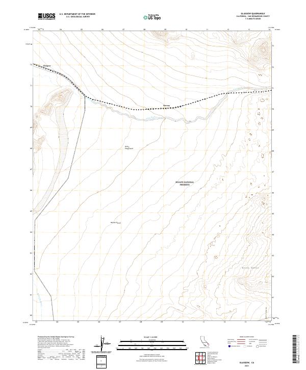 Glasgow, CA — USGS 7.5-minute topo (2021)