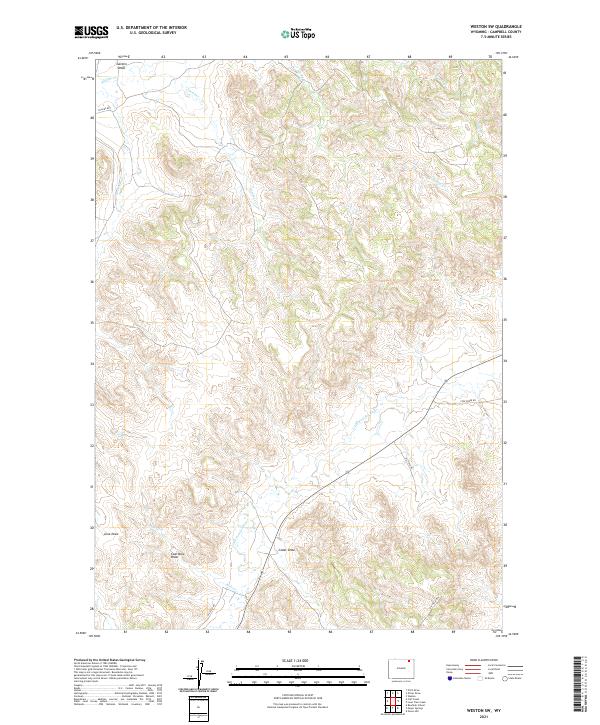 Weston SW, WY — USGS 7.5-minute topo (2021)