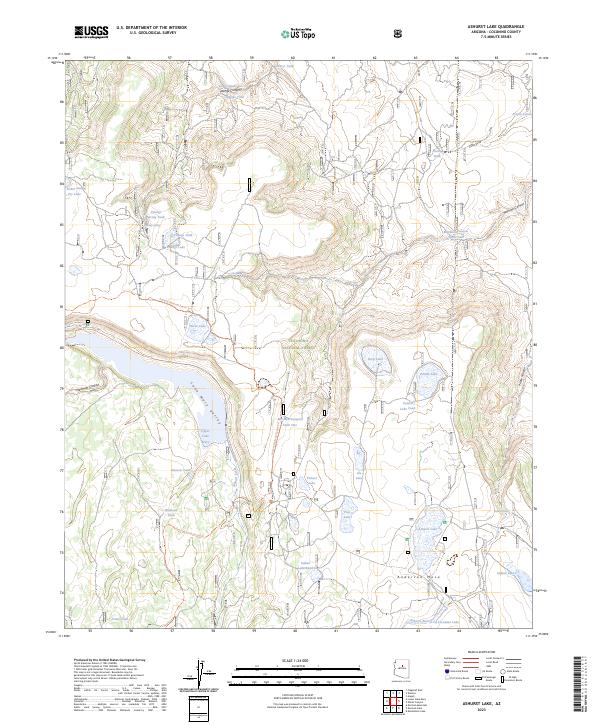Ashurst Lake, AZ — USGS 7.5-minute topo (2023)