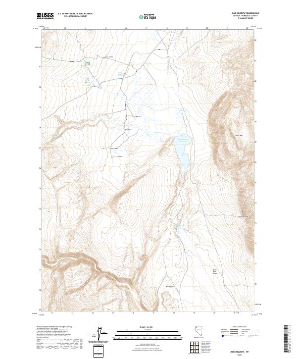 Mud Meadow, NV — USGS 7.5-minute topo (2021)