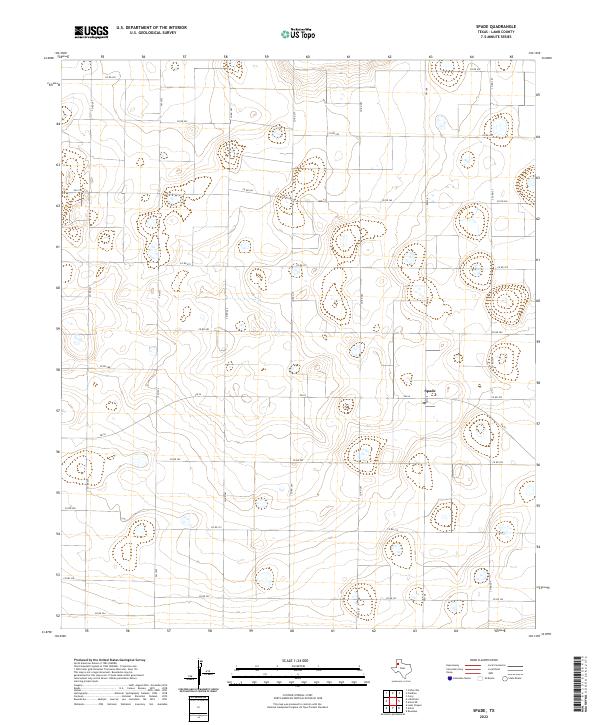 Spade, TX — USGS 7.5-minute topo (2022)