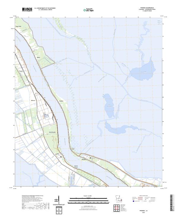 Phoenix, LA — USGS 7.5-minute topo (2024)
