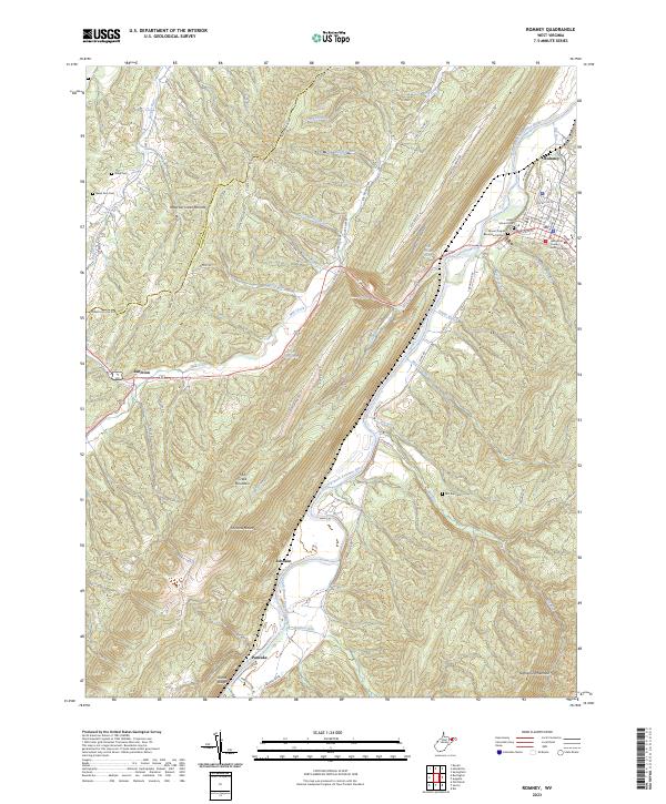 Romney, WV — USGS 7.5-minute topo (2023)