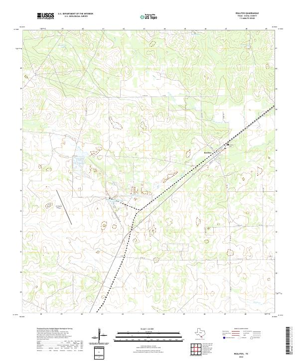 Realitos, TX — USGS 7.5-minute topo (2022)
