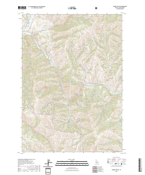 Sydney Butte, ID — USGS 7.5-minute topo (2023)