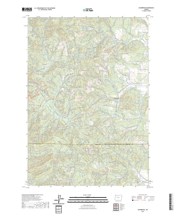 Glenbrook, OR — USGS 7.5-minute topo (2023)