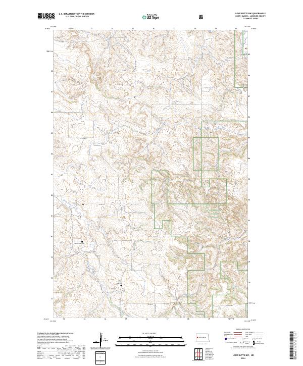 Lone Butte NW, ND — USGS 7.5-minute topo (2024)