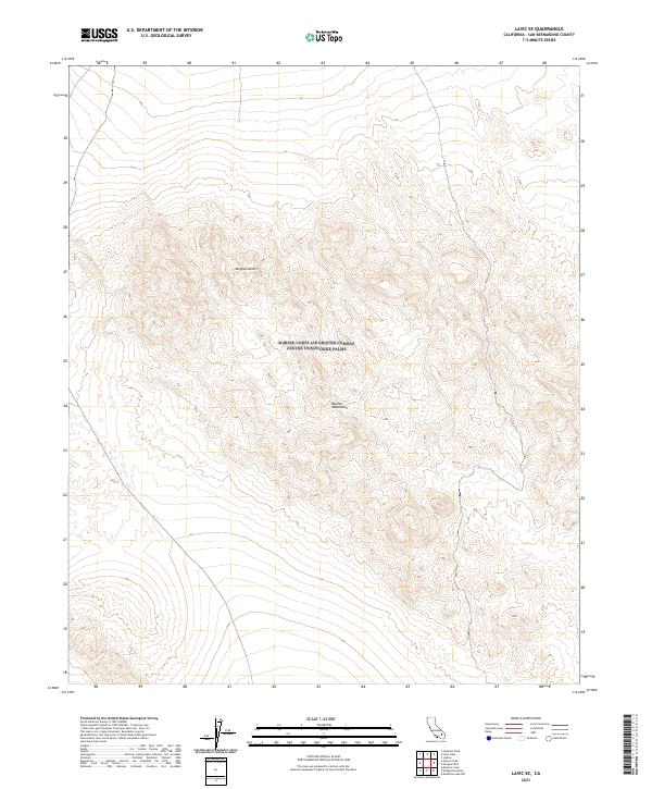 Lavic SE, CA — USGS 7.5-minute topo (2021)