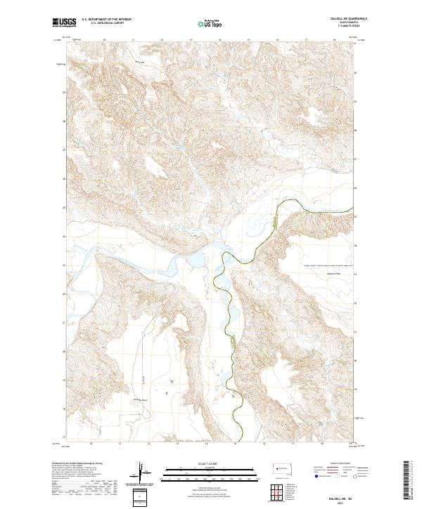 Dalzell NE, SD — USGS 7.5-minute topo (2021)