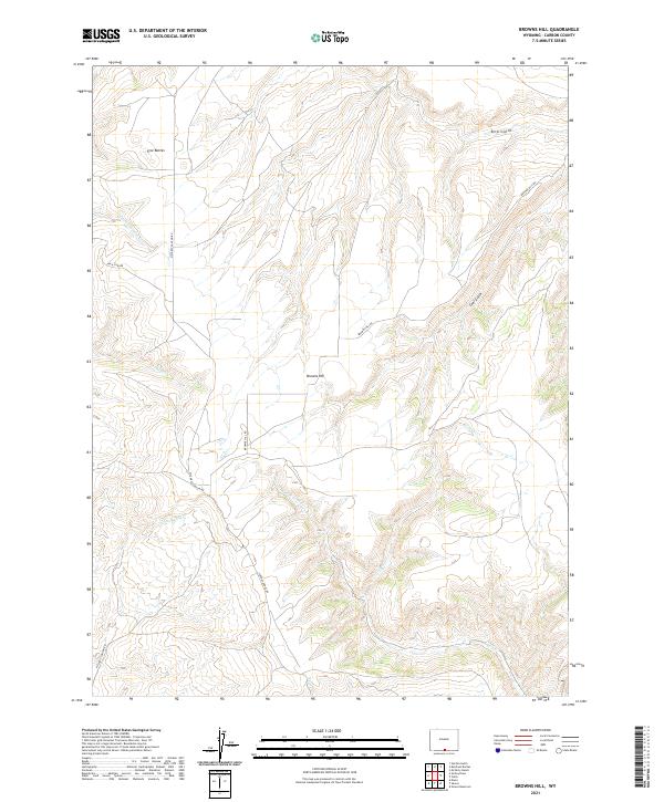Browns Hill, WY — USGS 7.5-minute topo (2021)