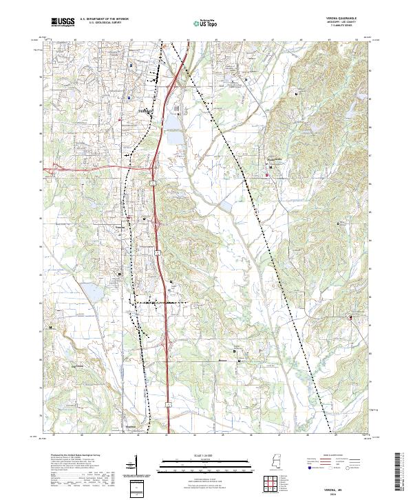 Verona, MS — USGS 7.5-minute topo (2024)