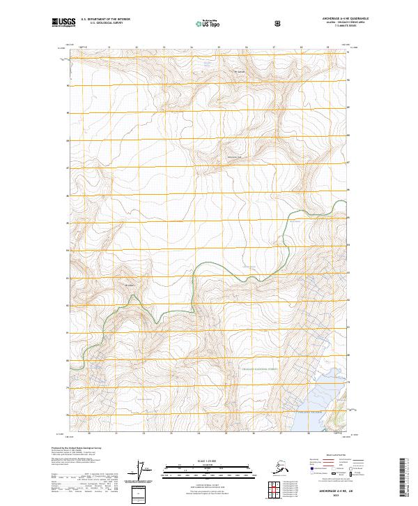 Anchorage A-4 NE, AK — USGS 7.5-minute topo (2023)