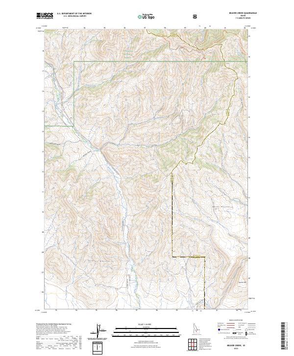 Beaver Creek, ID — USGS 7.5-minute topo (2023)