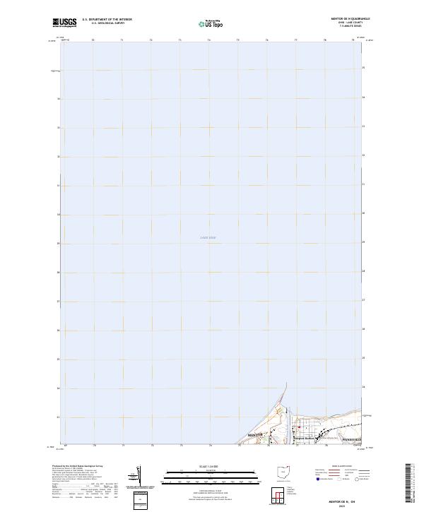 Mentor OE N, OH — USGS 7.5-minute topo (2023)