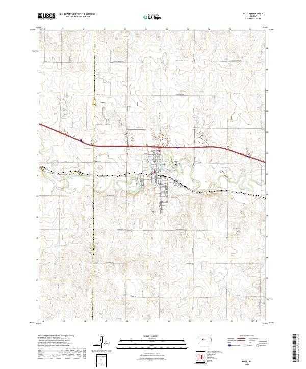 Ellis, KS — USGS 7.5-minute topo (2022)