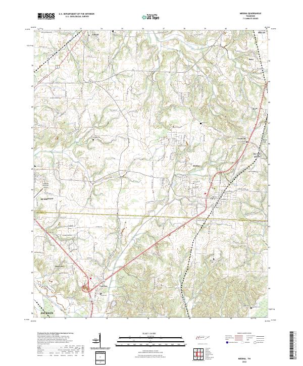 Medina, TN — USGS 7.5-minute topo (2022)