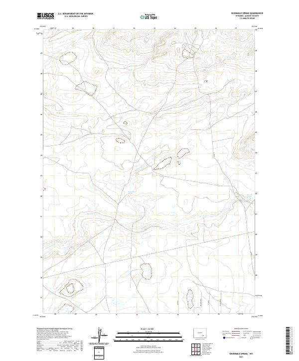 Sevenmile Spring, WY — USGS 7.5-minute topo (2021)